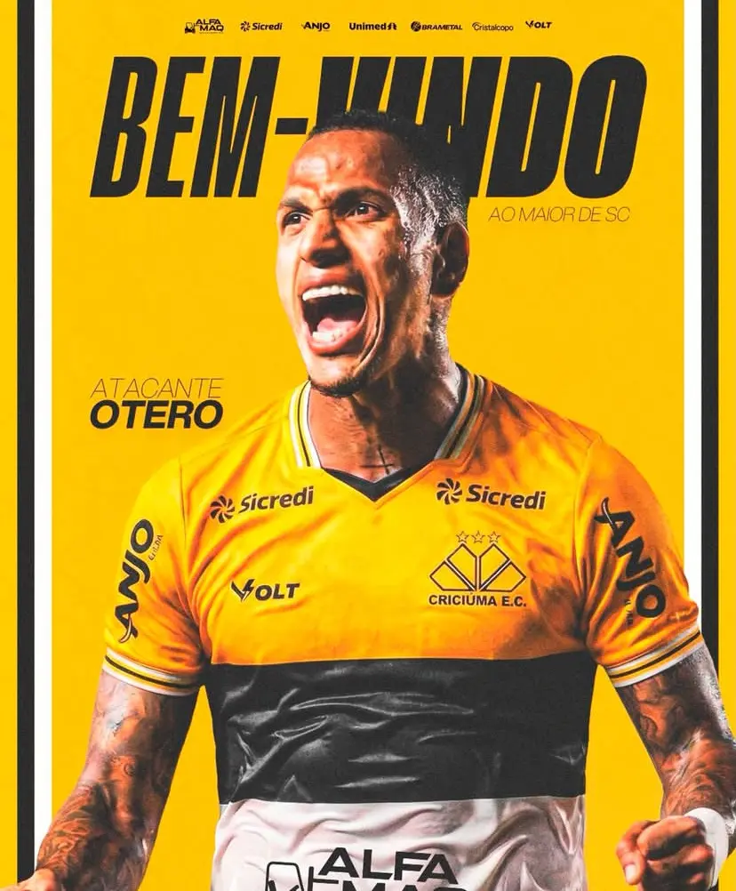 Anuncio de Rómulo Otero como jugador de Criciúma