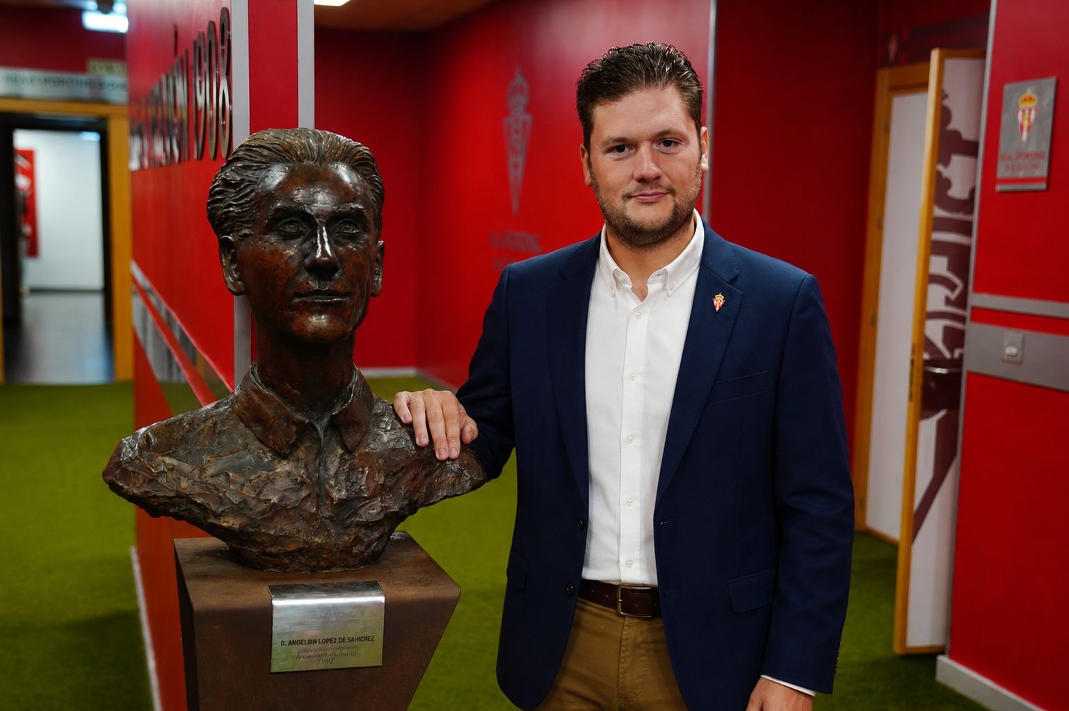 Queco Huerta en las instalaciones del Real Sporting de Gijón
