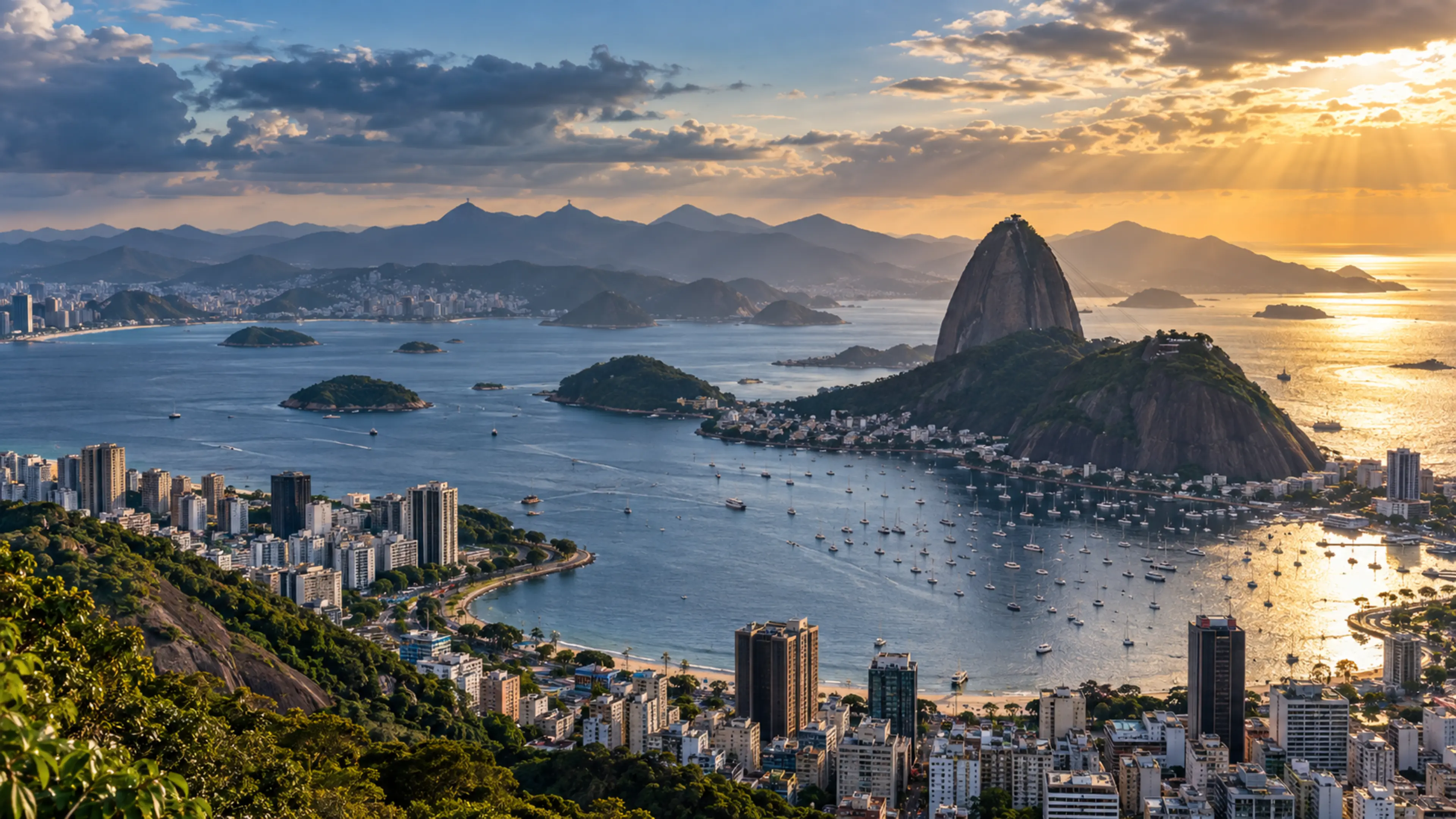 Río de Janeiro y el Pan de Azúcar al atardecer